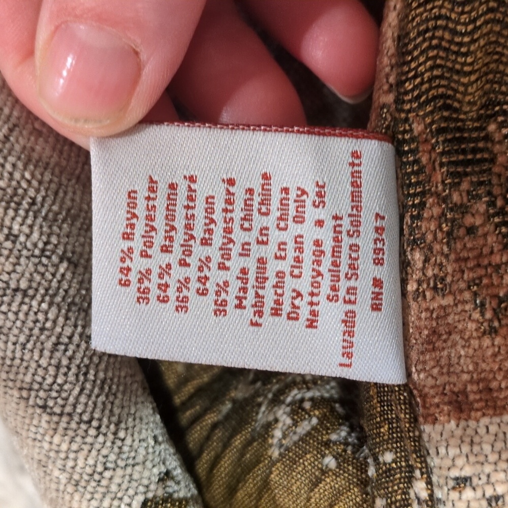 B. Smith Neutral Earth Tones Brown Beige Dusty Blue Texture Woven Shower Curtain - Picture 8 of 10